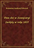 ebooki: Dwa dni w Szwajcaryi Saskiéy w roku 1825 - ebook