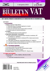 : Biuletyn VAT - e-wydanie – 15/2013
