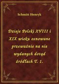Dzieje Polski XVIII i XIX wieku osnowane przeważnie na nie wydanych dotąd źródłach T. 1. - ebook