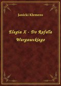 Elegia X - Do Rafała Wargawskiego - ebook