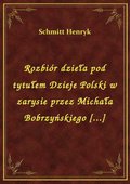 Rozbiór dzieła pod tytułem Dzieje Polski w zarysie przez Michała Bobrzyńskiego [...] - ebook