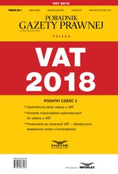 : VAT 2018. Podatki. Cześć 2 - ebook