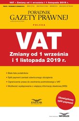 : VAT. Zmiany od 1 września i 1 listopada 2019 r. - ebook