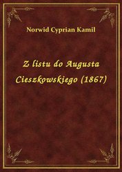 : Z listu do Augusta Cieszkowskiego (1867) - ebook