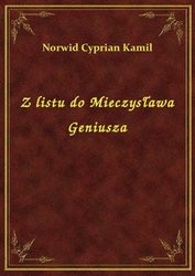 : Z listu do Mieczysława Geniusza - ebook