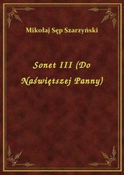 : Sonet III (Do Naświętszej Panny) - ebook