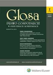 : Glosa - Prawo Gospodarcze w Orzeczeniach i Komentarzach - e-wydanie – 2/2024
